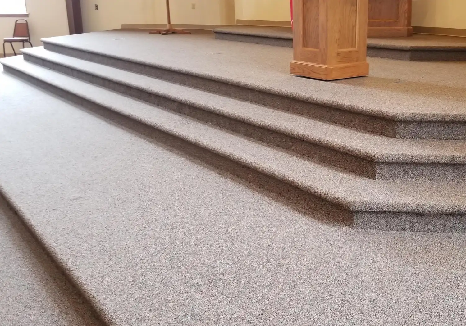 Commercial Installation  Commercial Carpet in a Church